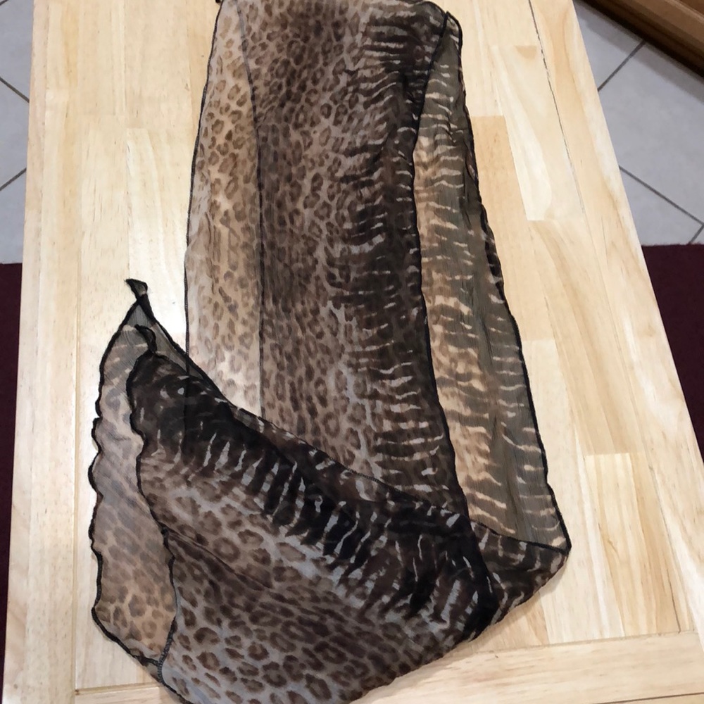 Brown animal print scarf